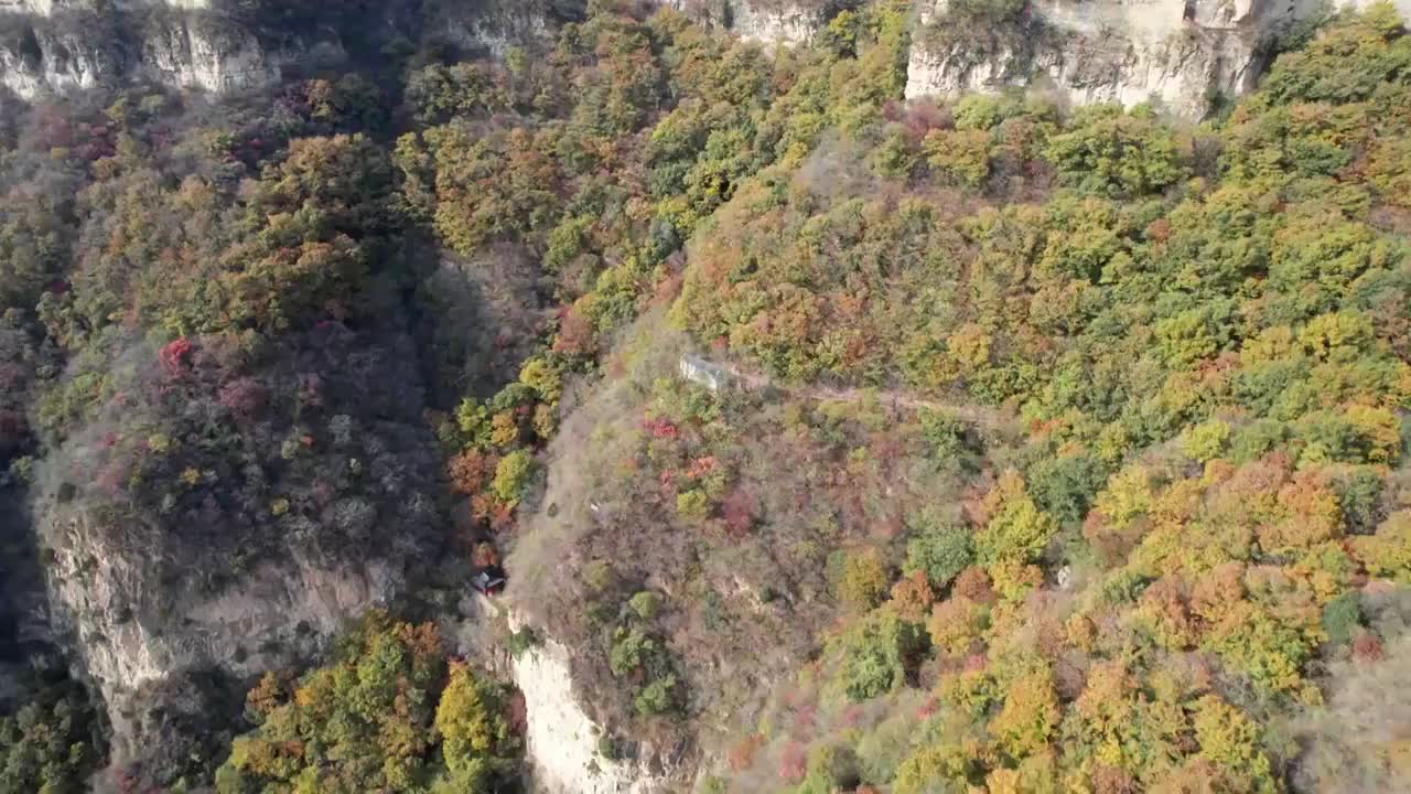 航拍石家庄天桂山秋景视频素材