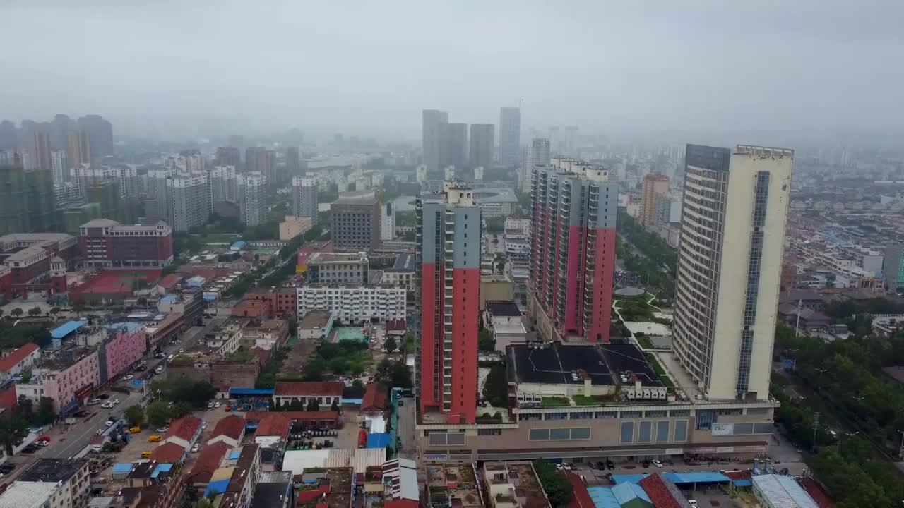 亳州 曹操公园 魏武广场 金桥大厦 魏武大道 新世界购物视频素材