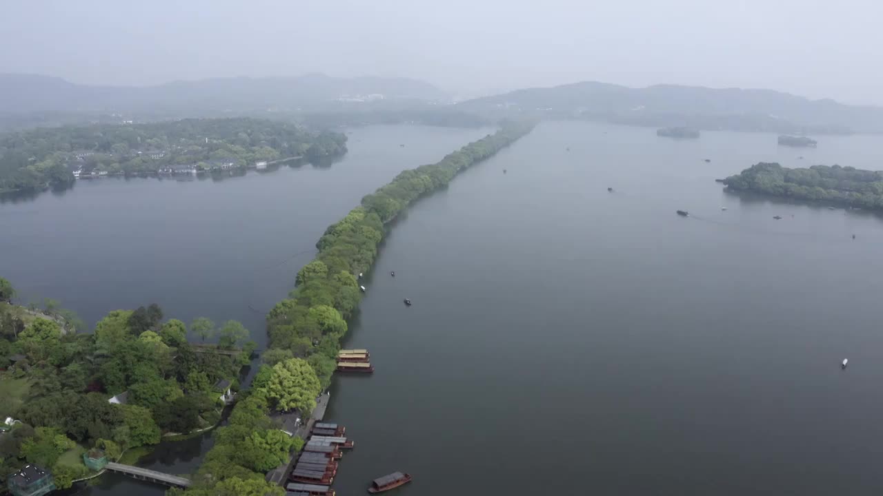 杭州西湖苏堤视频素材