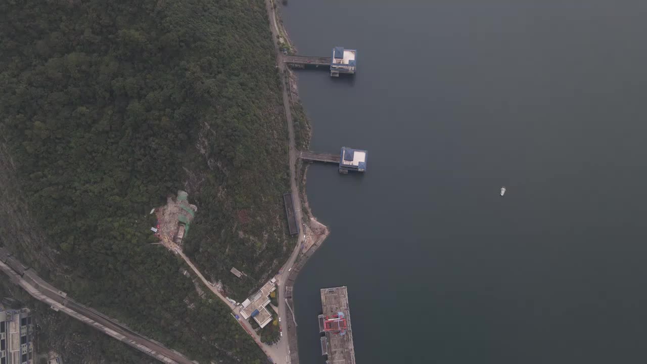 紫坪铺水库航拍风光视频素材