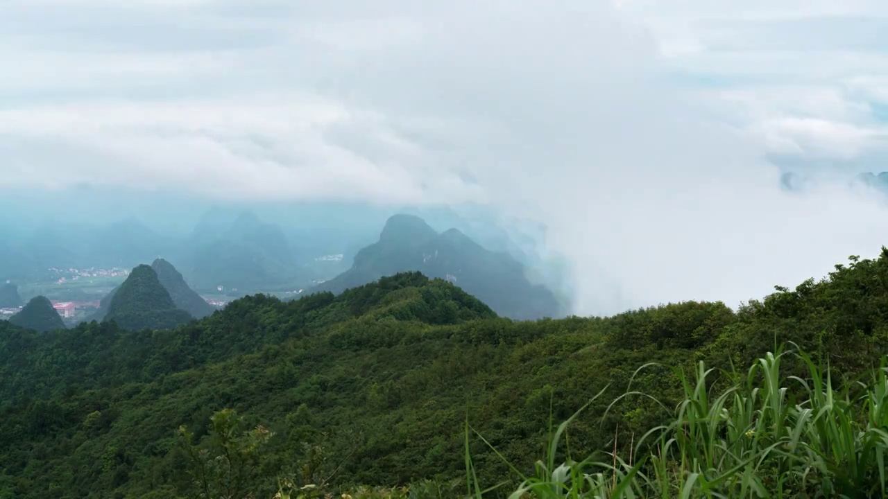 桂林堯山雲海1视频素材