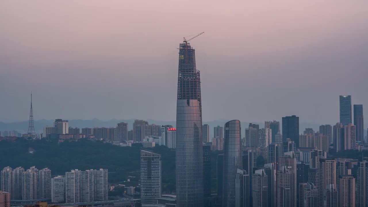 8K重庆渝中区城市夜景延时风光视频视频素材