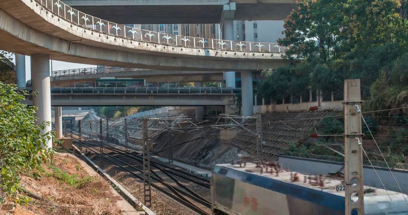 湖南省长沙市铁路与火车视频素材