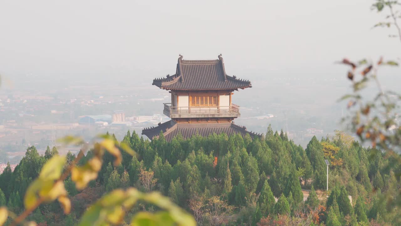 晴天古典建筑外立面特写视频素材