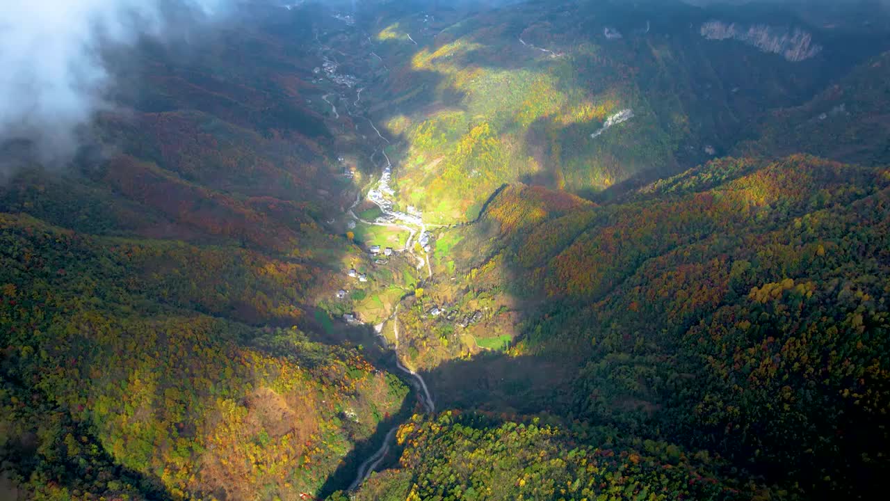 重庆城口大巴山秋色美如画视频素材