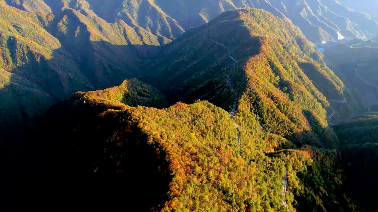 重庆城口大巴山秋色美如画视频素材