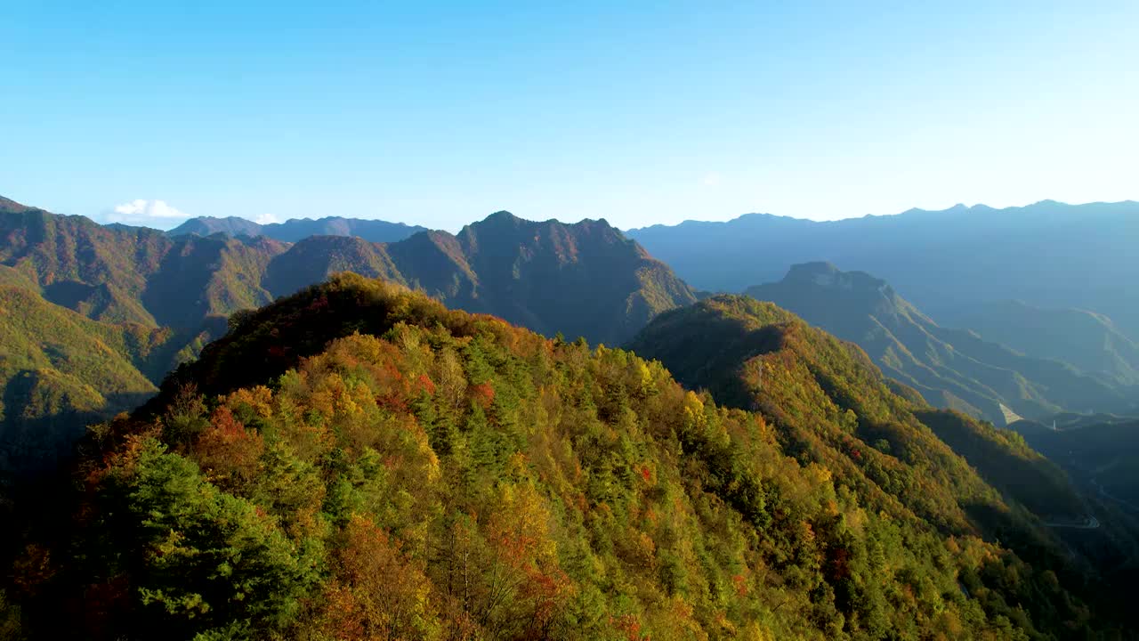 重庆城口大巴山秋色美如画视频素材