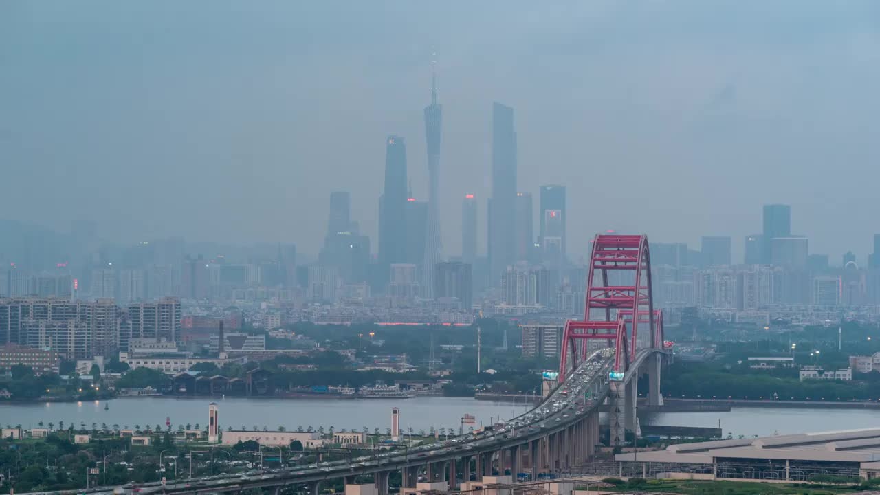 广州新光大桥与广州CBD建筑视频素材