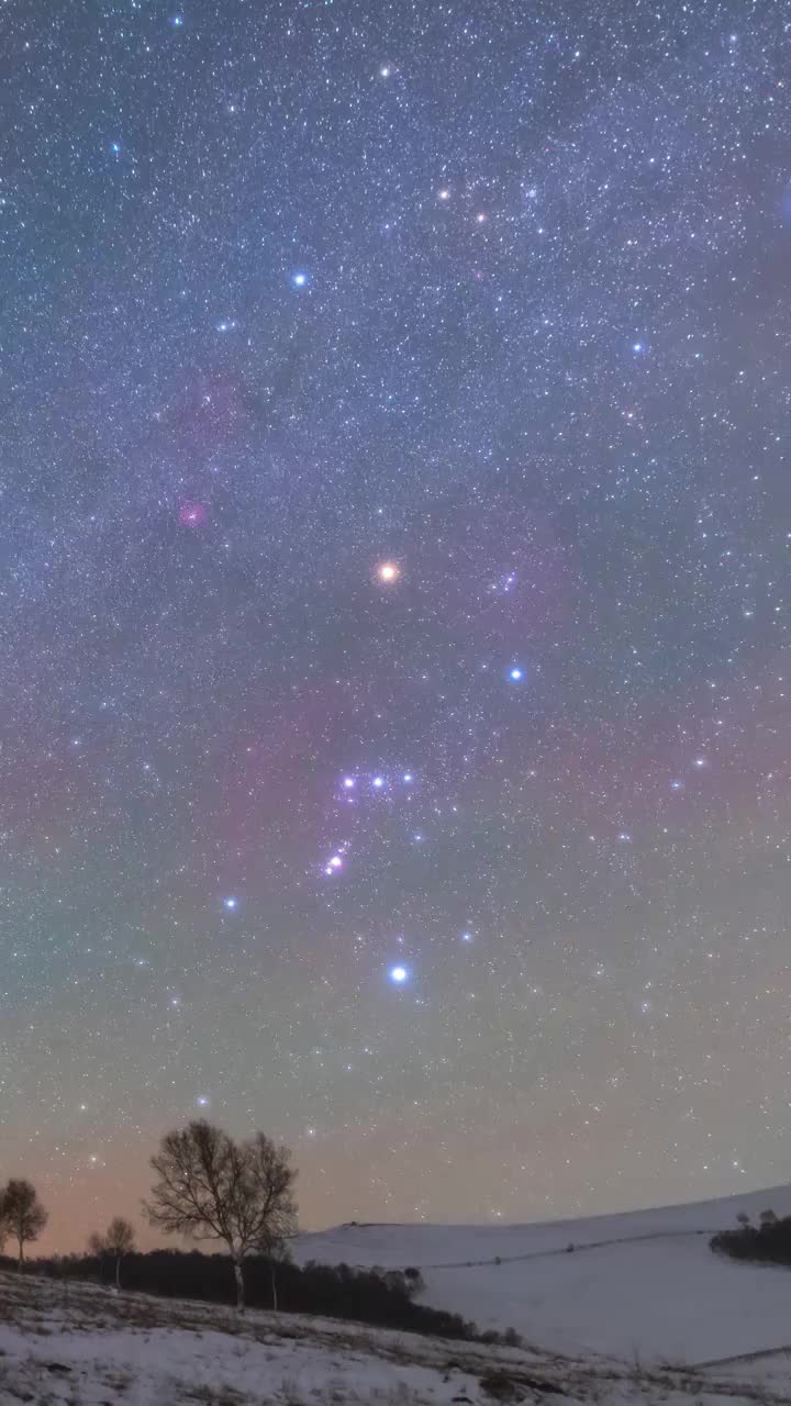 星空延时：双子座流星雨奇观视频素材