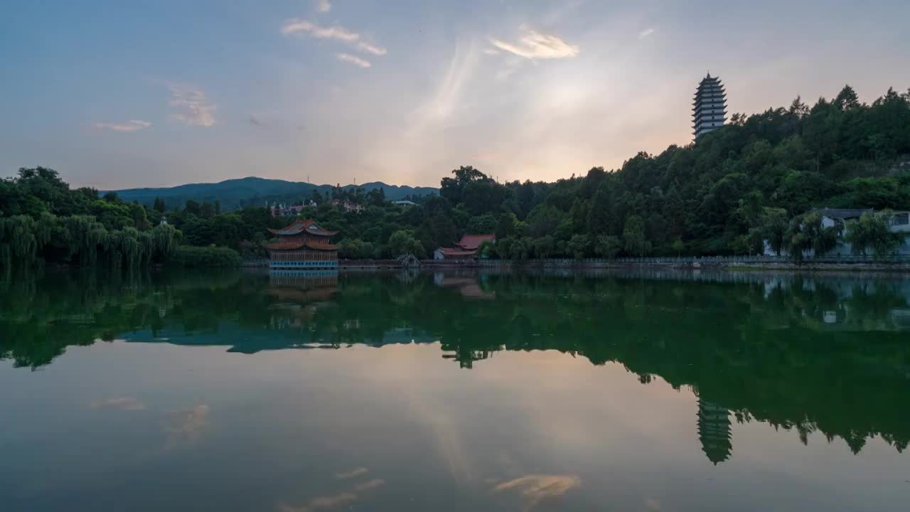 云南保山易罗池延时视频素材