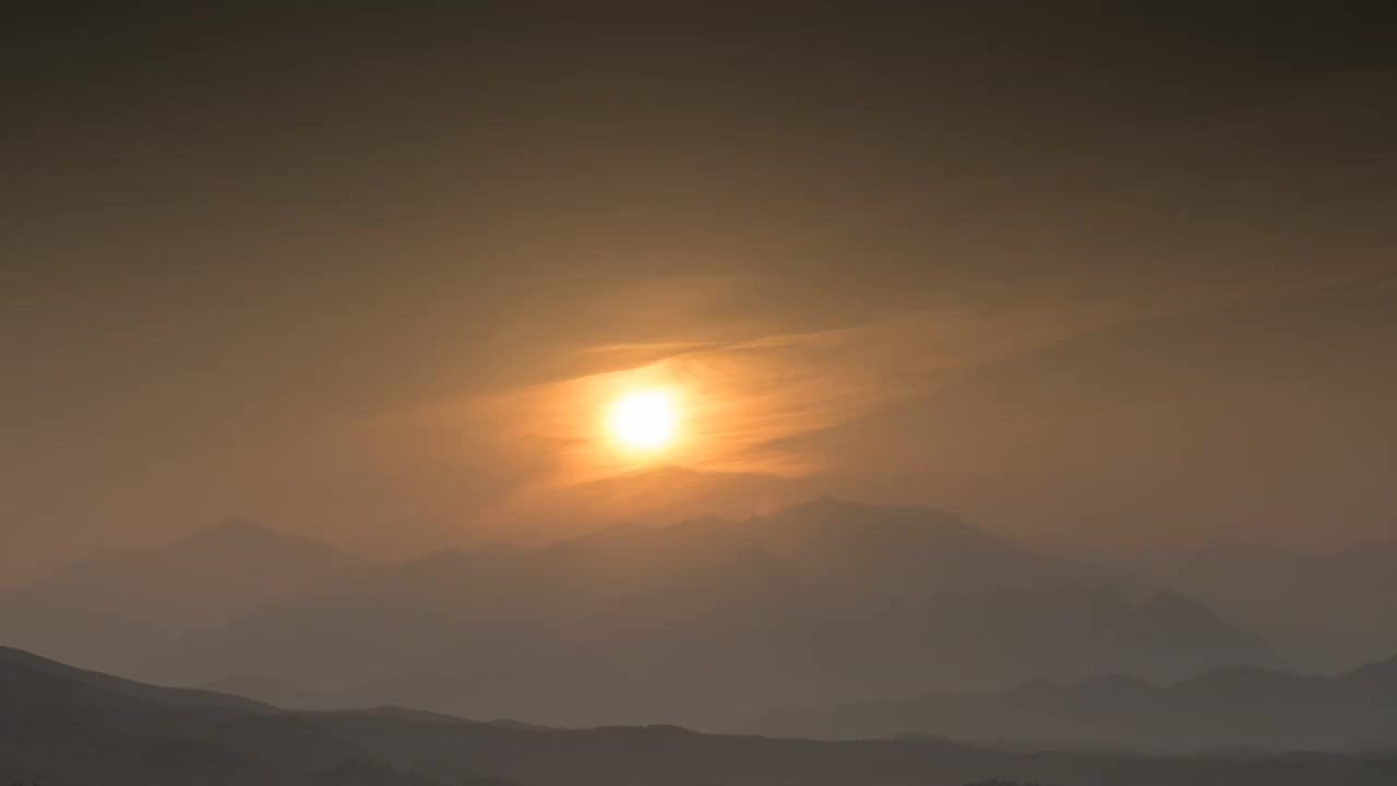 北京昌平长城群山日出朝霞视频素材