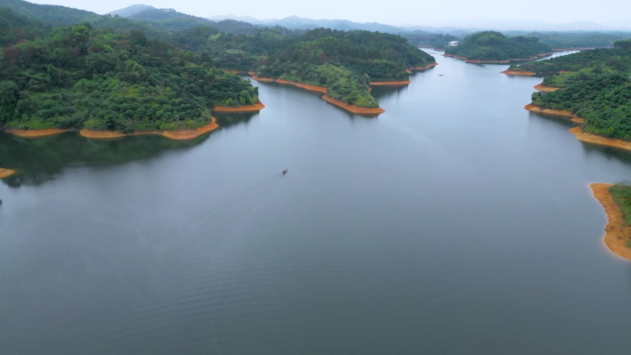 益塘水库航拍视频视频素材