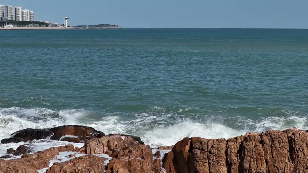 极慢海浪视频素材