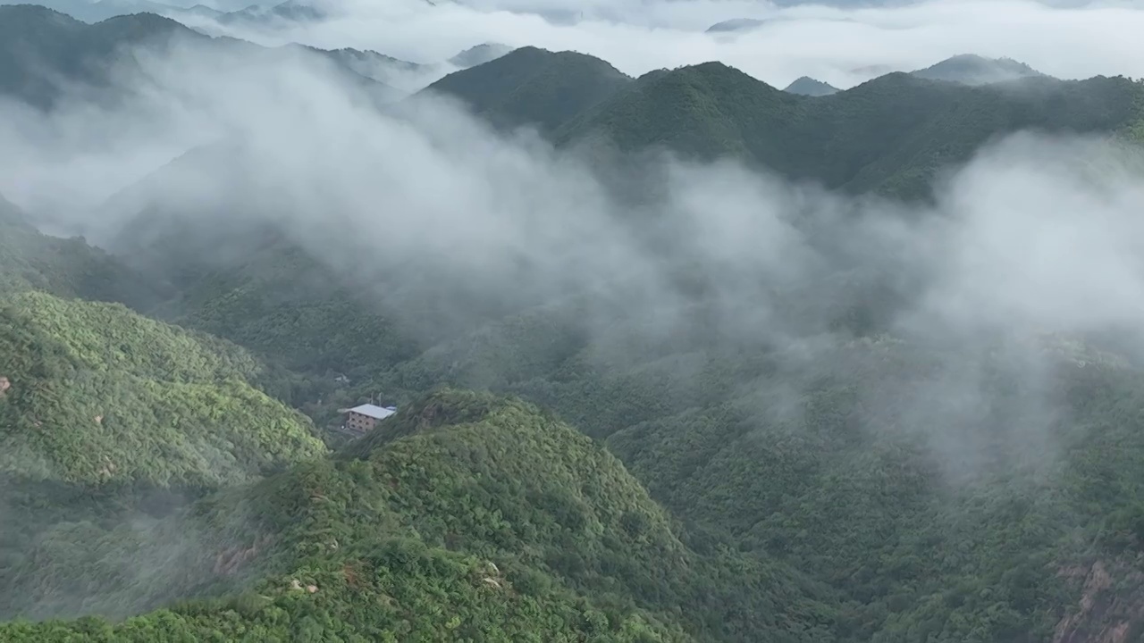 金山岭长城云海日出航拍视频素材