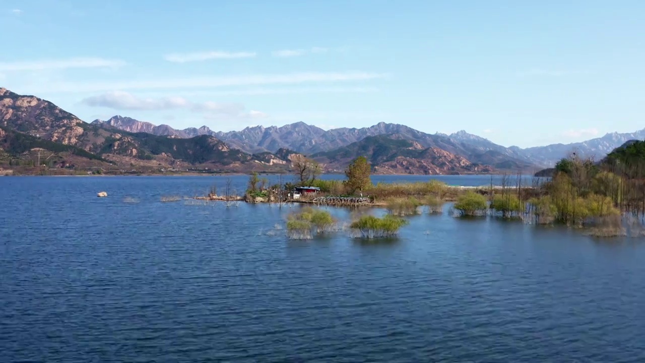 青岛崂山水库航拍4K视频视频素材