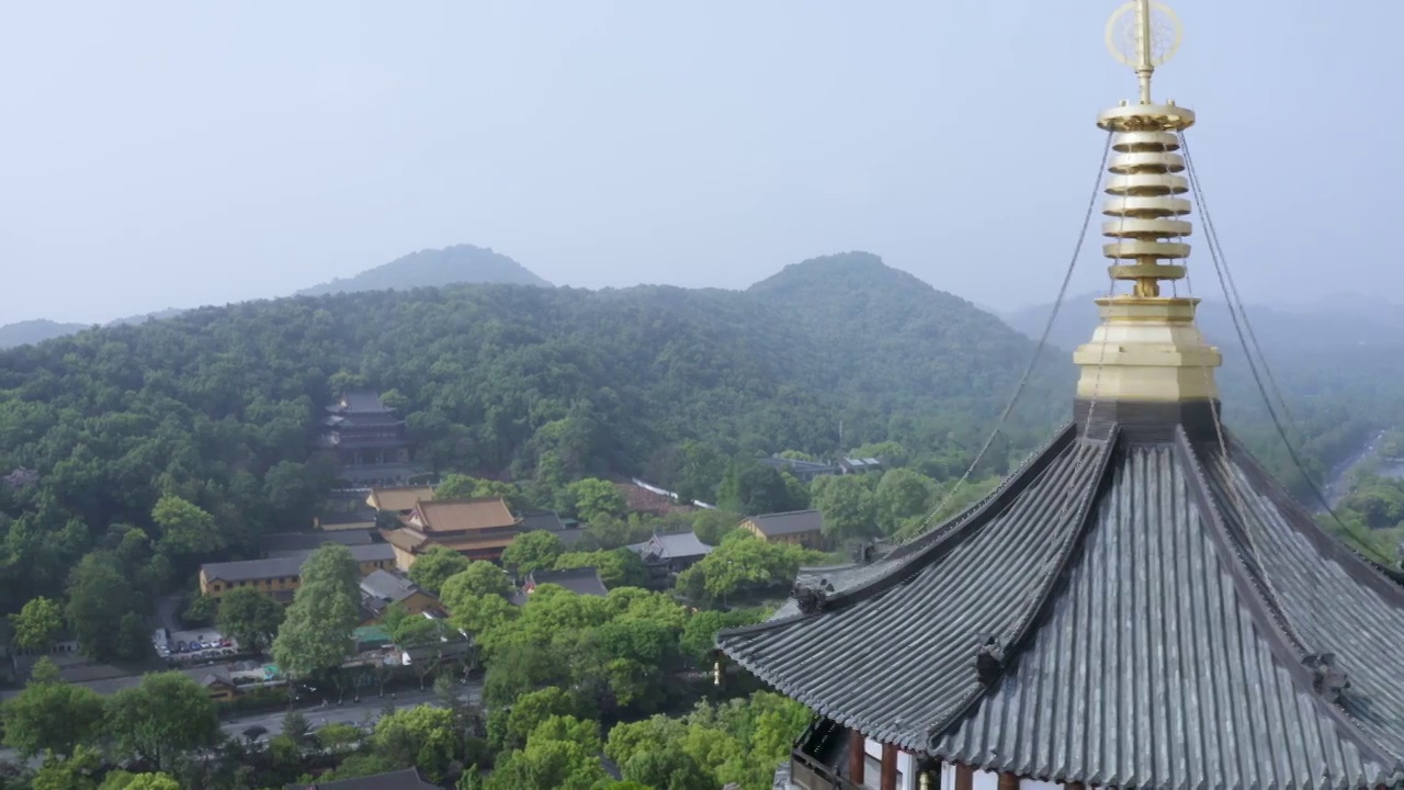 航拍西湖雷峰塔视频素材