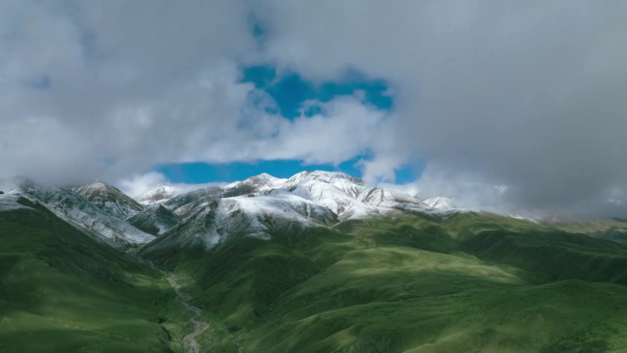 雪山延时视频素材