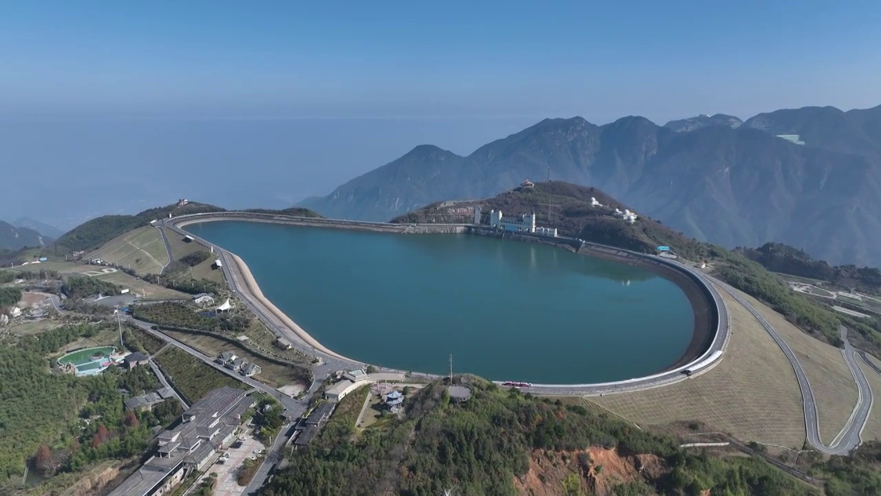 浙江安吉县江南天池风景区 山顶水库视频素材