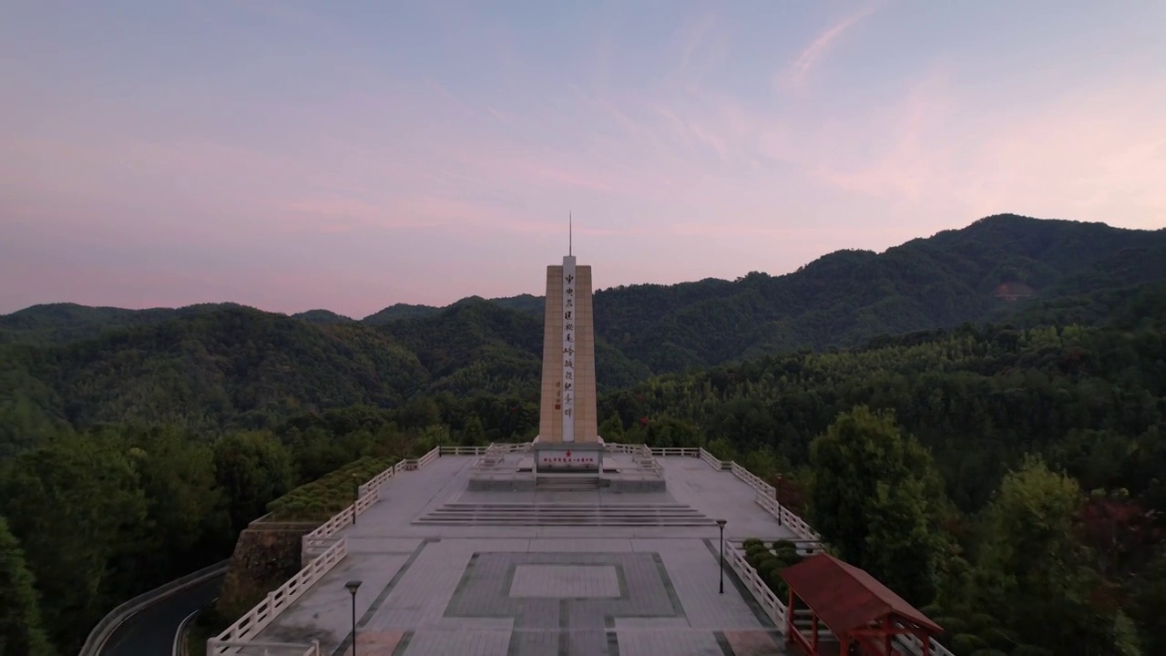 龙岩市,松毛岭,纪念碑,教育基地视频素材