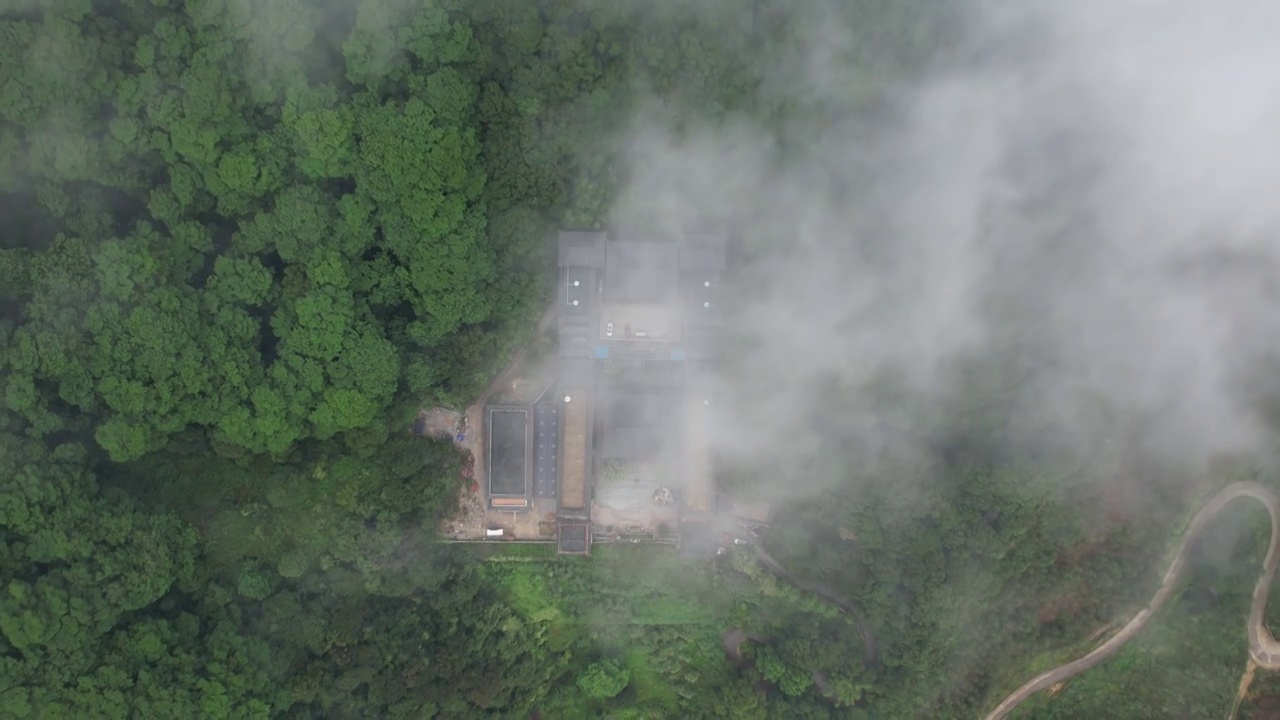 惠州罗浮山云海航拍延庆寺视频素材