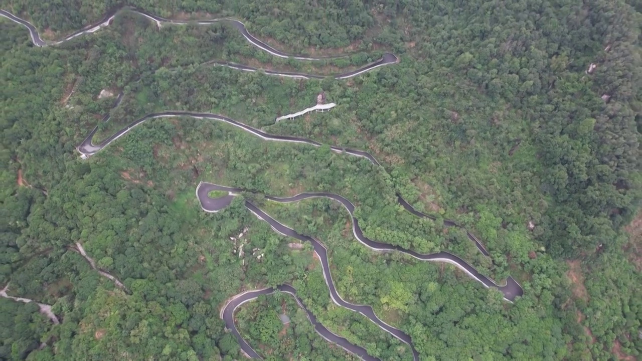 深圳阳台山森林公园登山广场登山步道视频素材