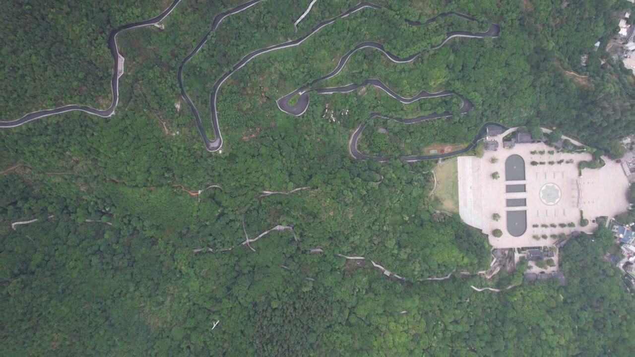 深圳阳台山森林公园登山广场登山步道视频素材