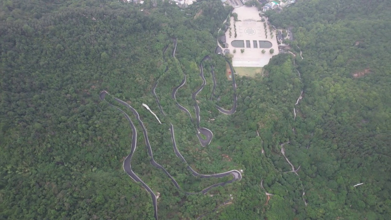 深圳阳台山森林公园登山广场登山步道视频素材