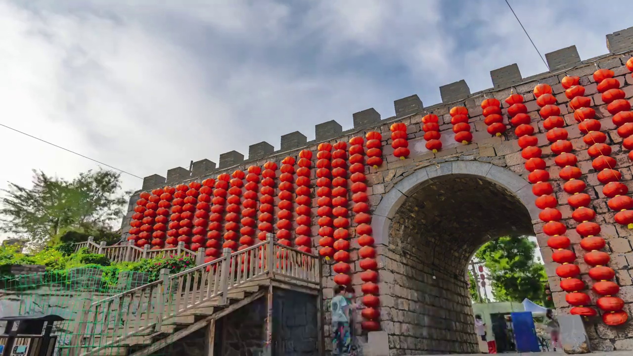 河北土门关小镇风光延时视频素材