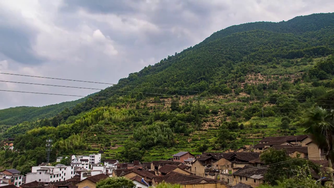 中国传统村落景宁王宅村延时视频素材