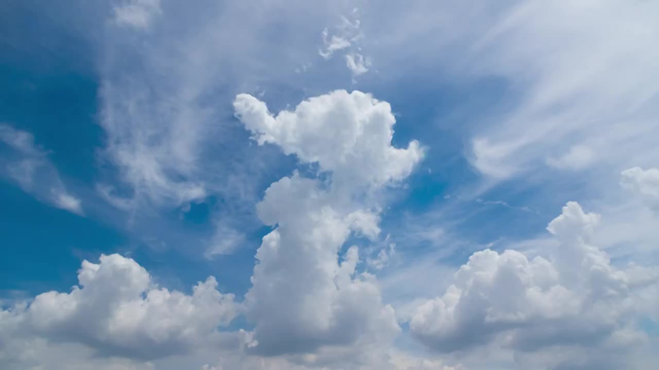 武汉夏日天空积云延时摄影风光视频素材