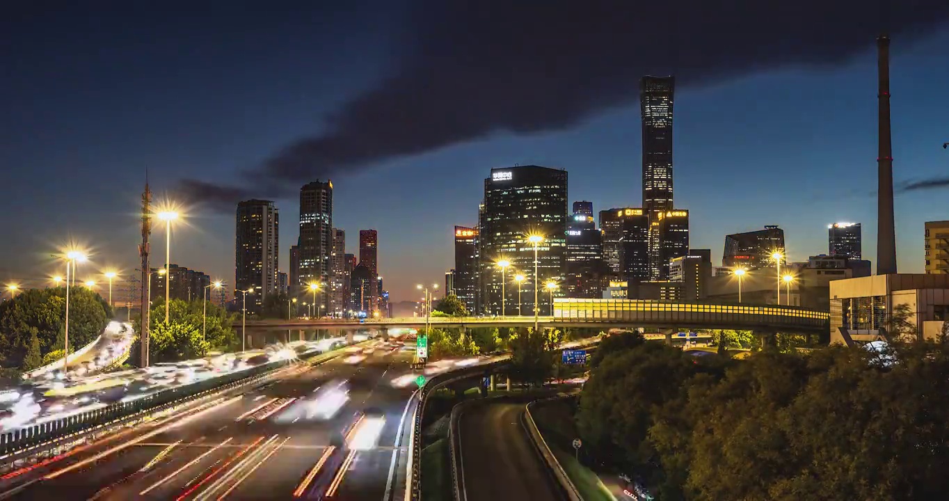 【4K】北京城市夜景交通视频素材