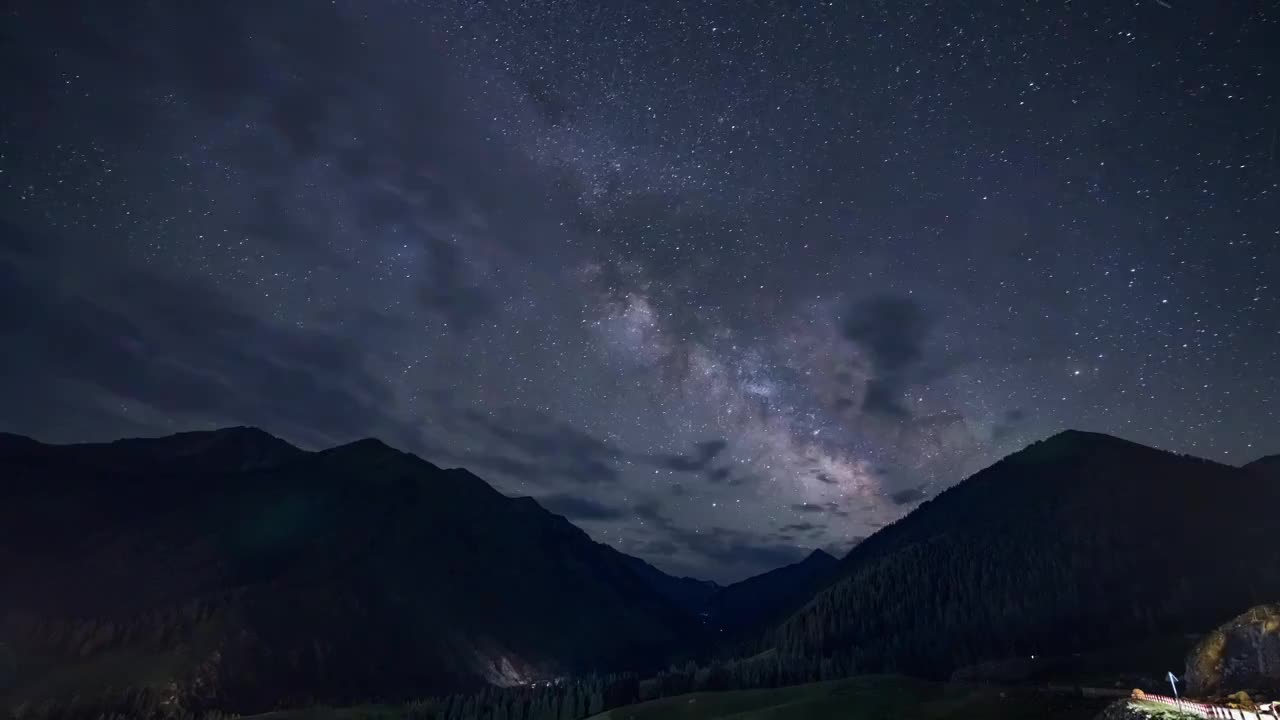 星空银河延时视频素材