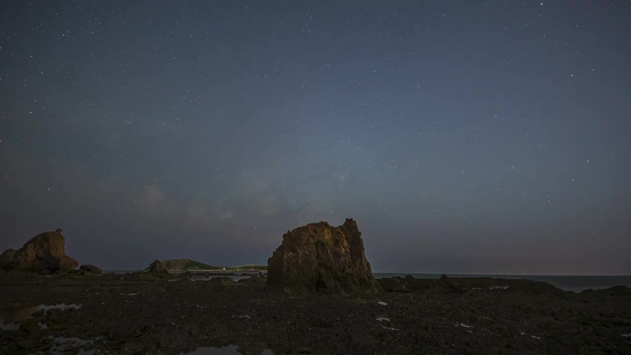 即墨区田横岛银河星空视频素材