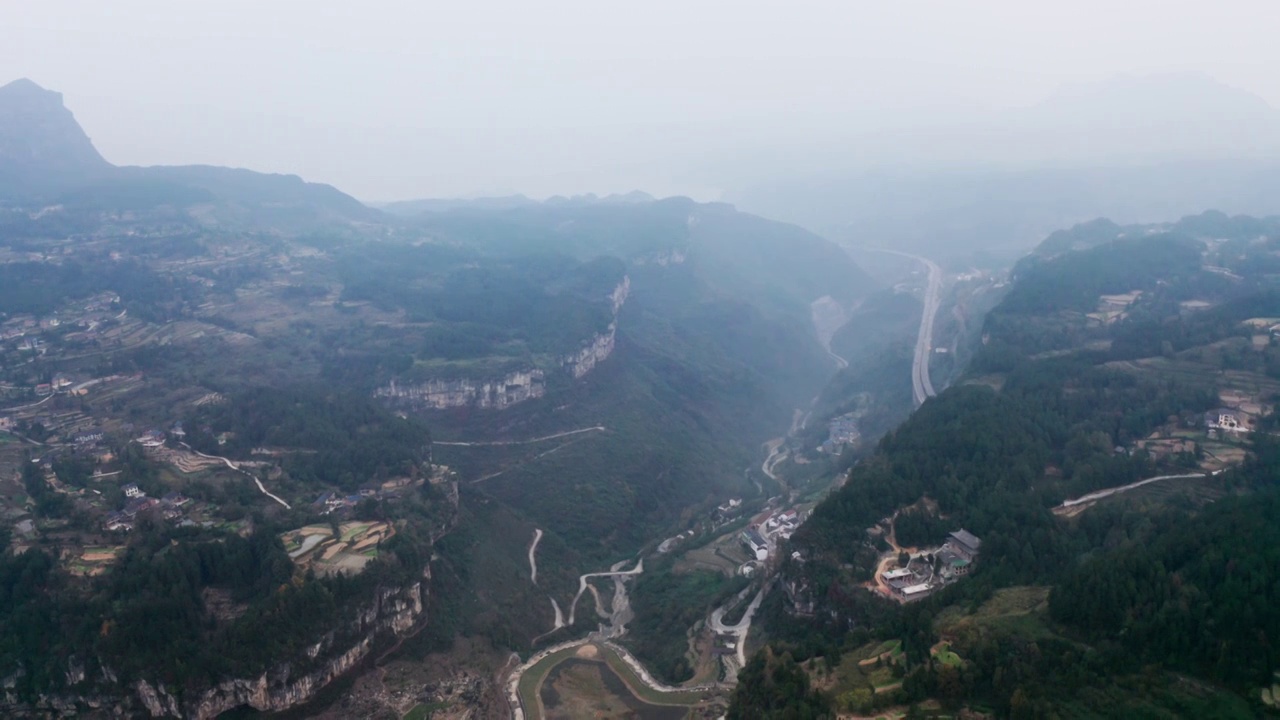 4K30P南川风吹岭航拍视频视频素材