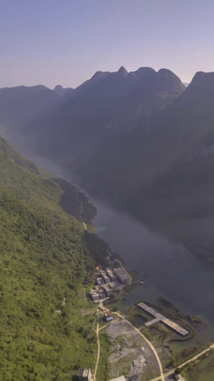 高清竖屏延时航拍河池红水河第一湾（合集）视频素材