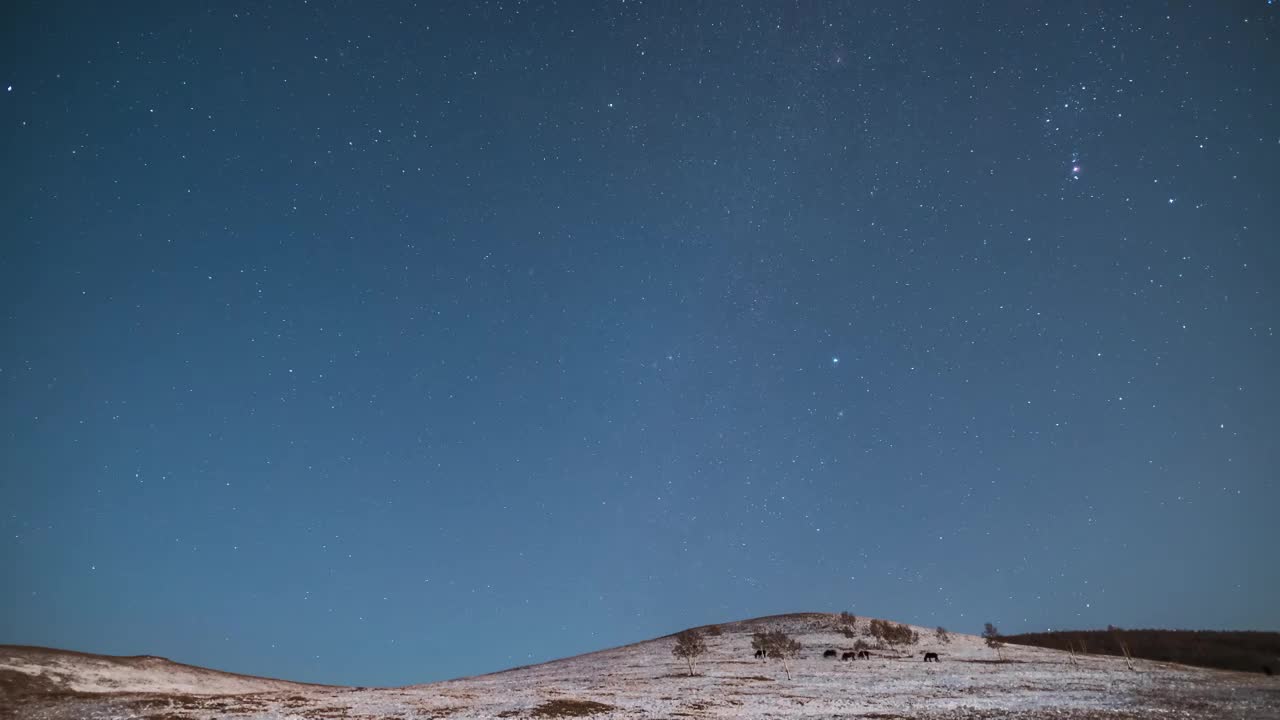 密集流星接连划过天际-双子座流星雨延时记录视频素材