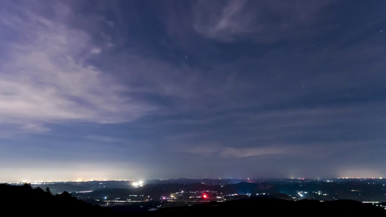 湖南长沙神仙岭星空银河延时摄影视频素材