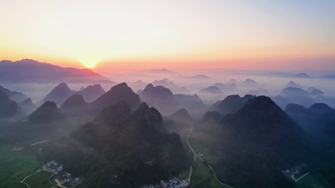 清远英德英西峰林航拍视频素材