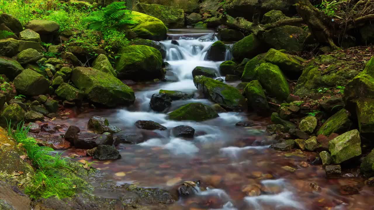 小溪流水延时视频素材