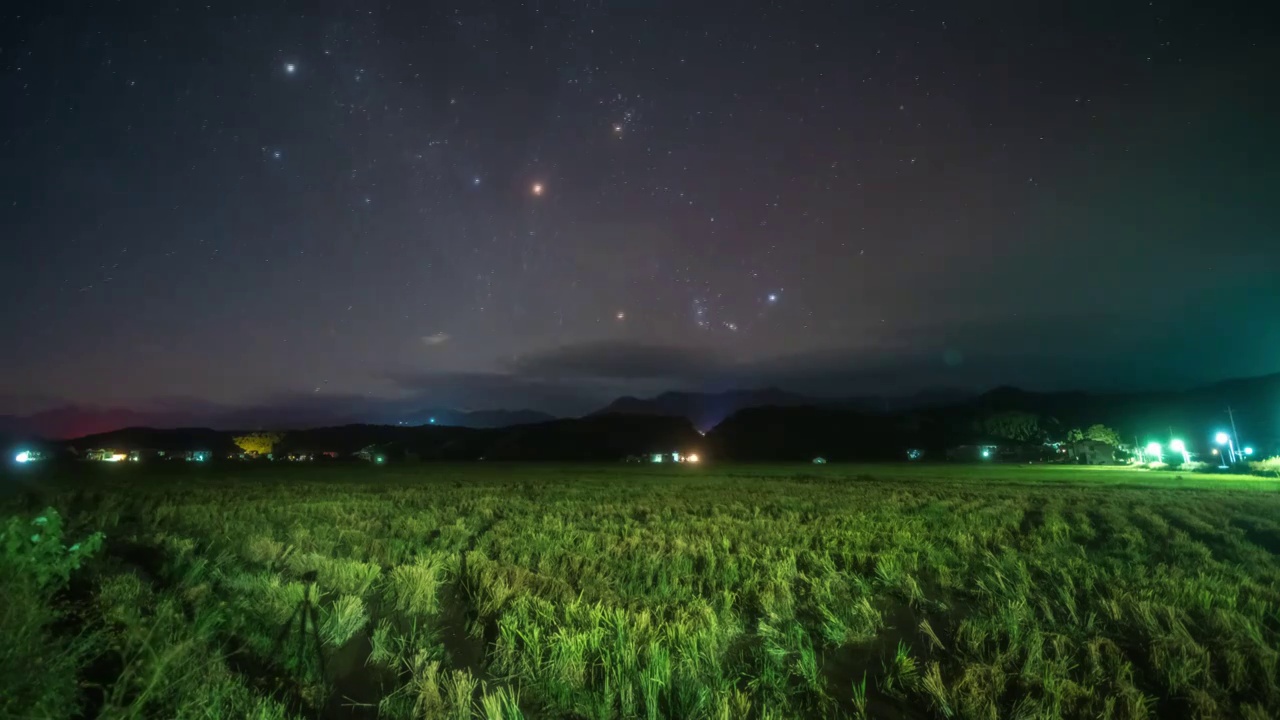 桂林丹霞地貌星空星轨延时视频素材