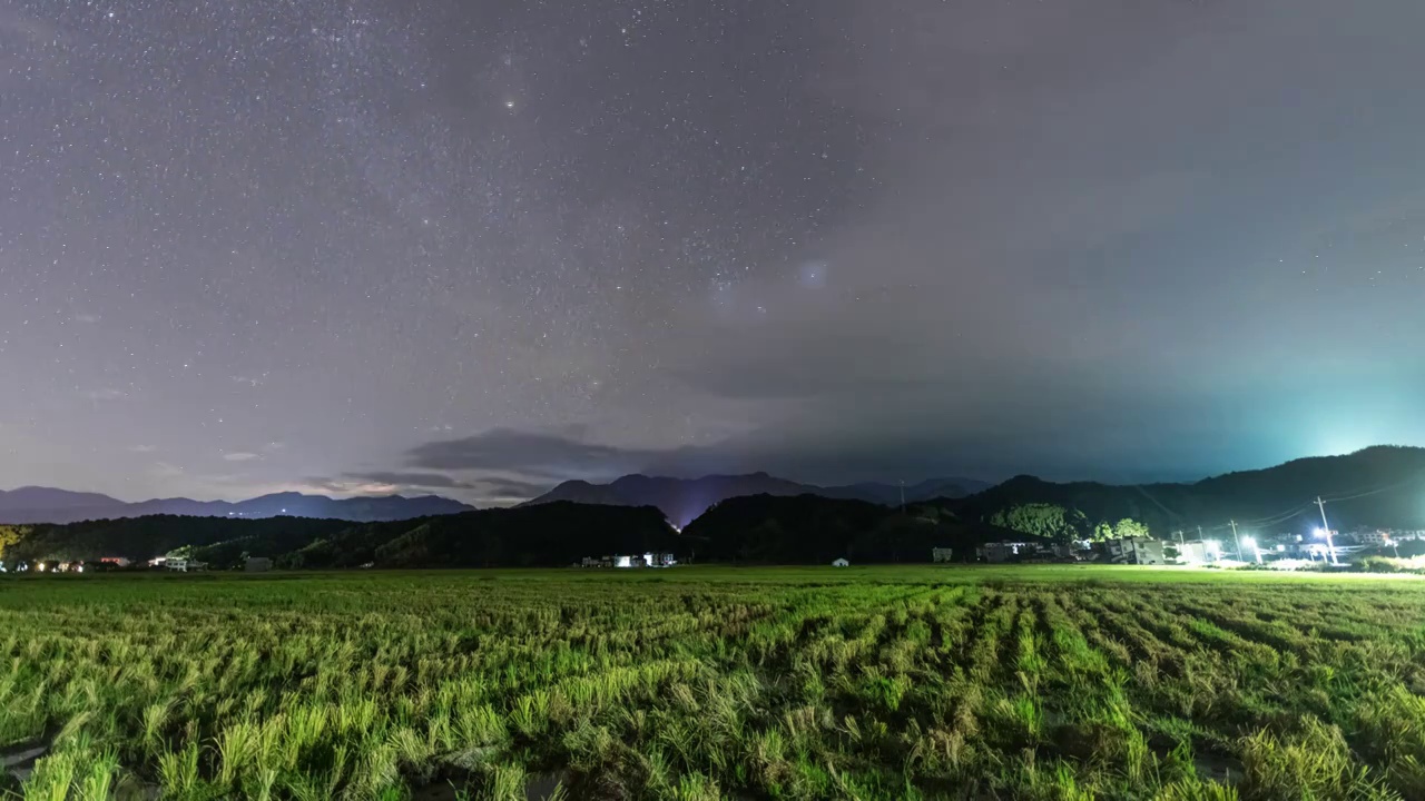 桂林丹霞地貌星空星轨延时视频素材