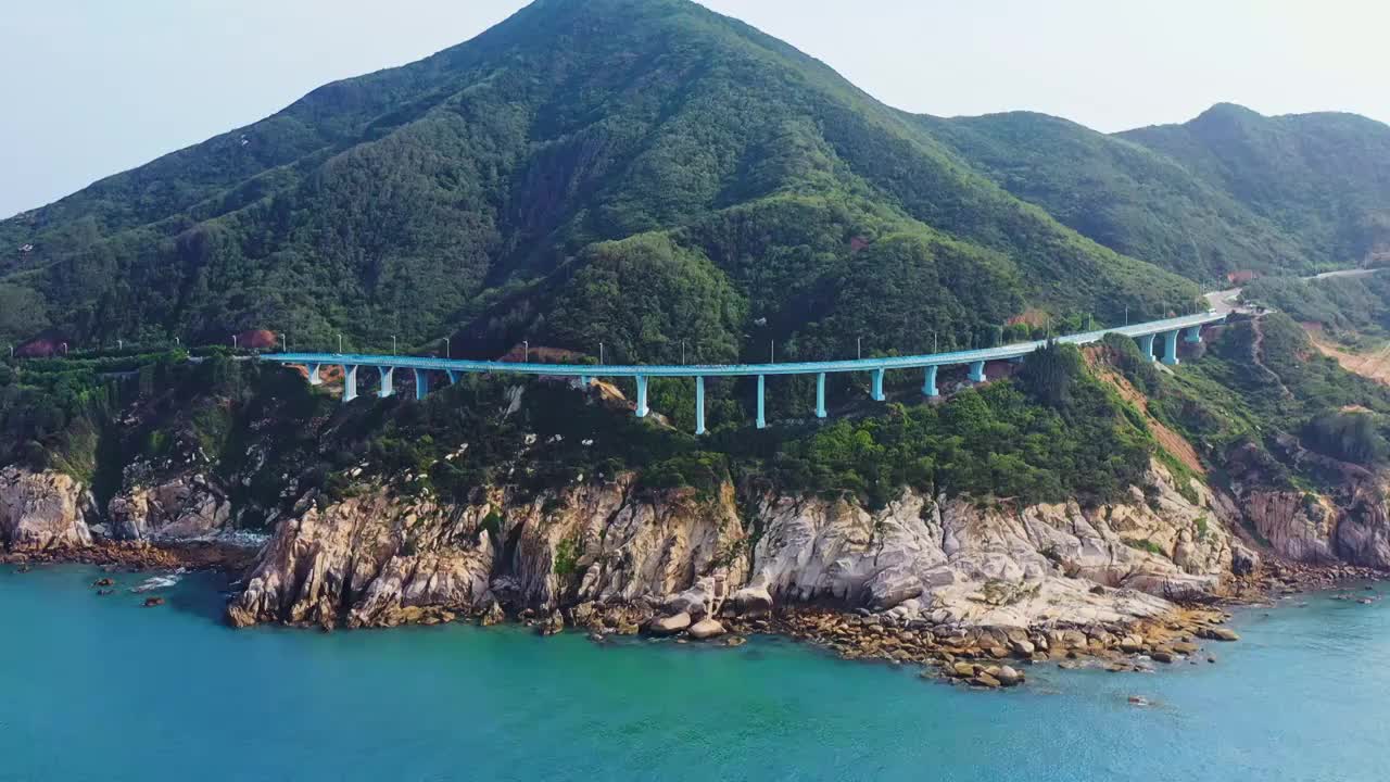 福建东山岛环岛路航拍视频素材