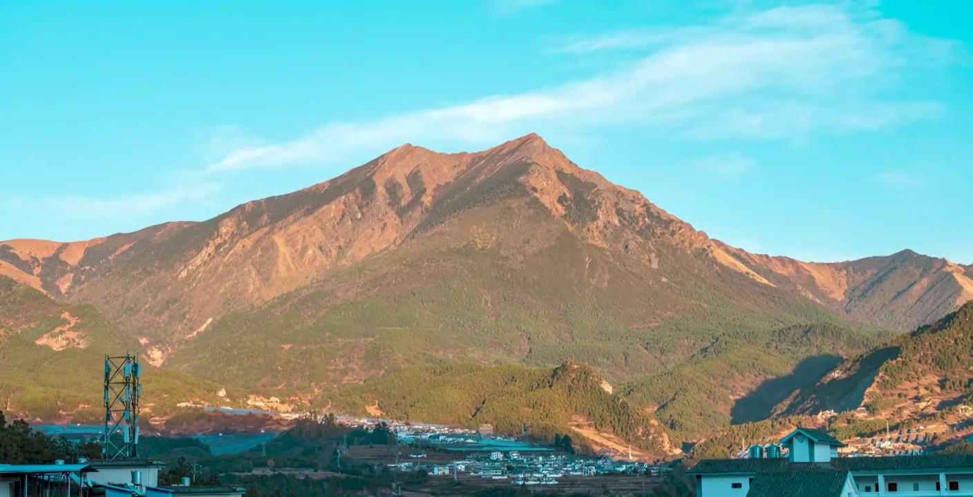 云南兰坪雪邦山日落延时风光视频素材