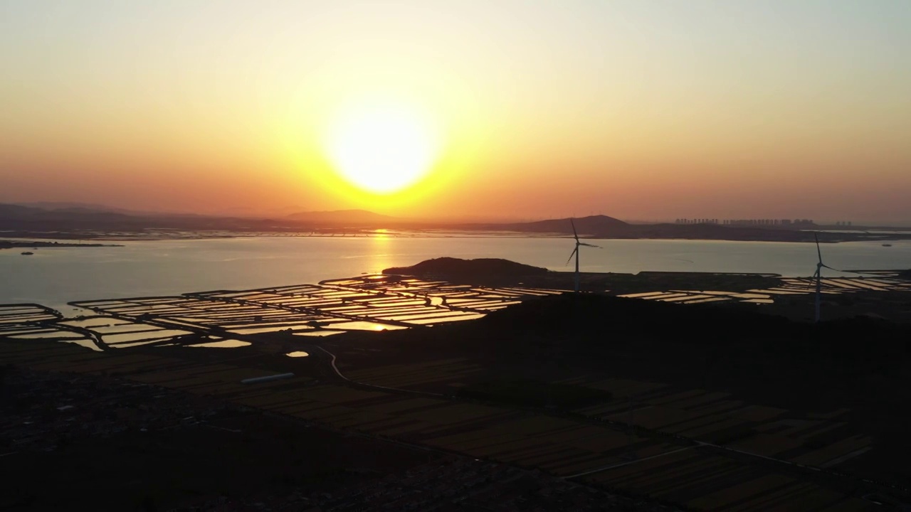 青岛雄崖所古城日出视频素材