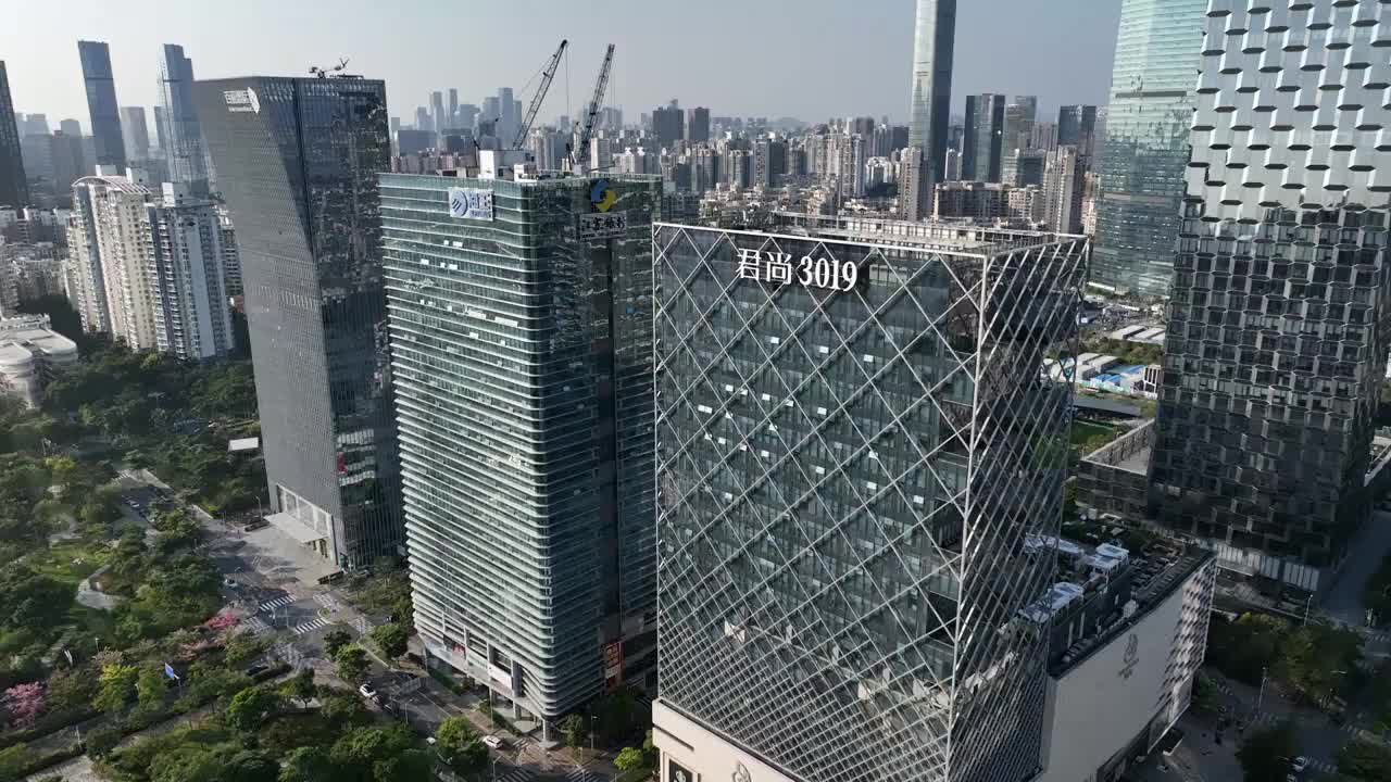 广东省深圳市南山区深圳湾一号人才公园航拍视频素材