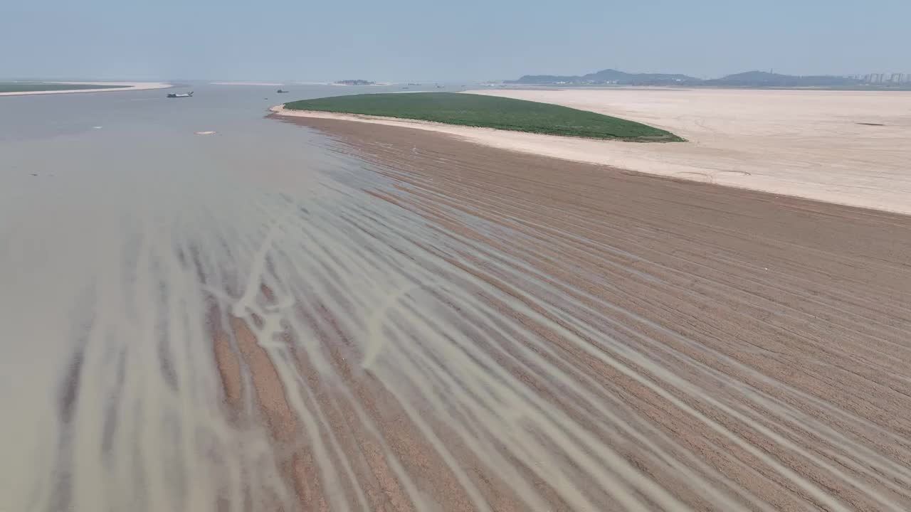 湖南岳阳市东洞庭湖国家级自然保护区航拍视频素材