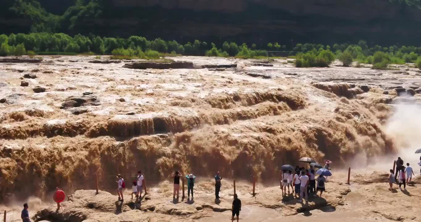 陕西壶口瀑布5A景区航拍（合集）视频素材