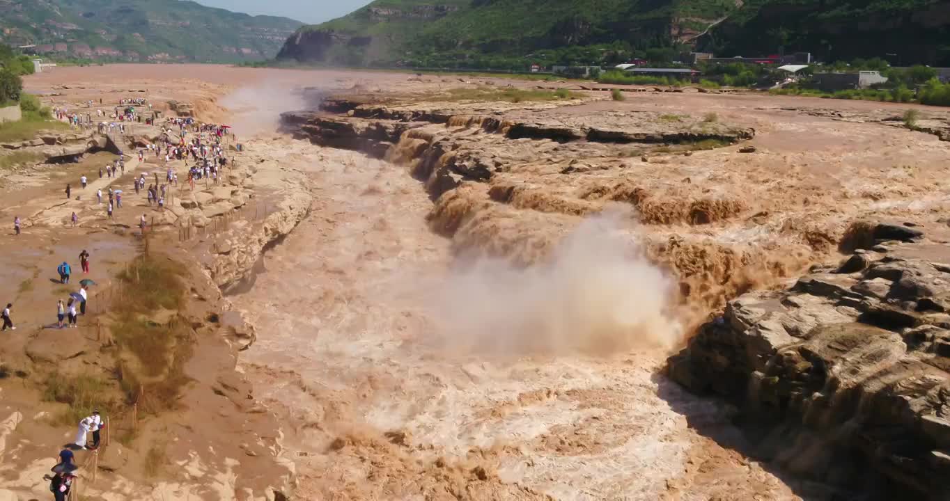 陕西壶口瀑布5A景区航拍（合集）视频素材