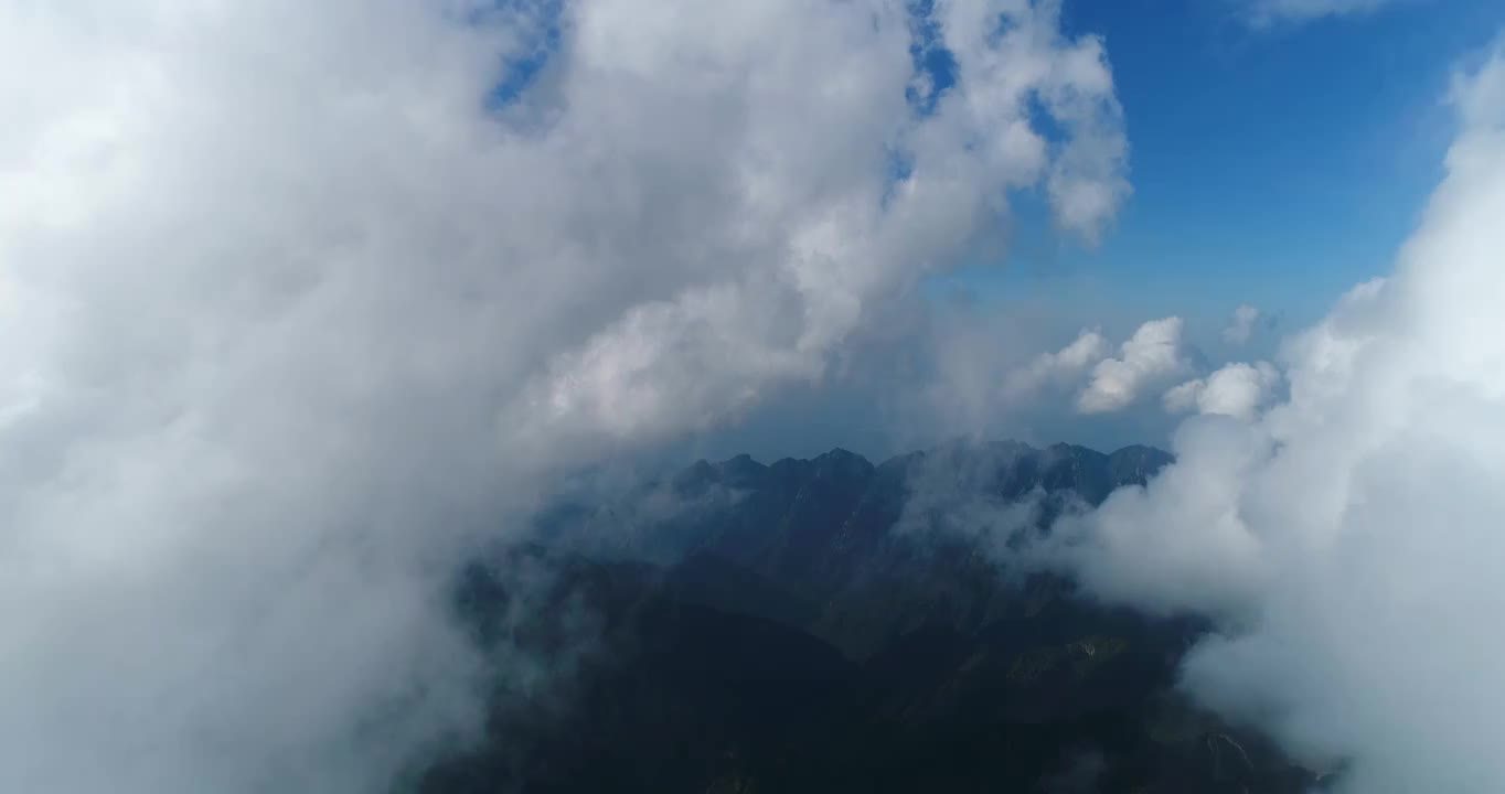 陕西天白山5A景区云海航拍视频下载