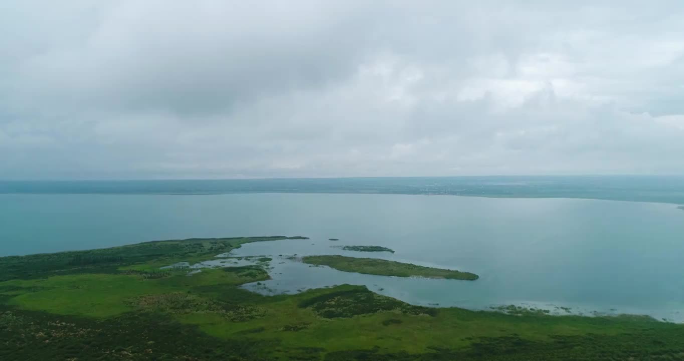 湖北武当山太极湖航拍视频素材